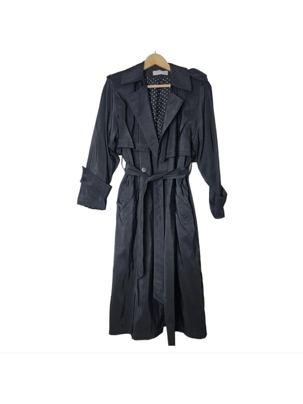 𝅺Vintage Forcaster of Boston Black Trench Coat